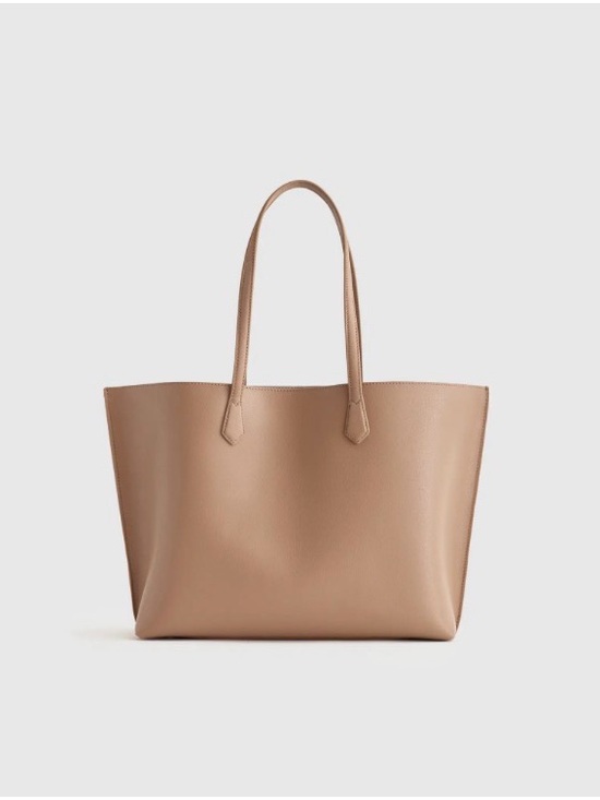 Quince Handbags - Quince Italian Leather Triple Compartment Shopper Tote - Like NEW